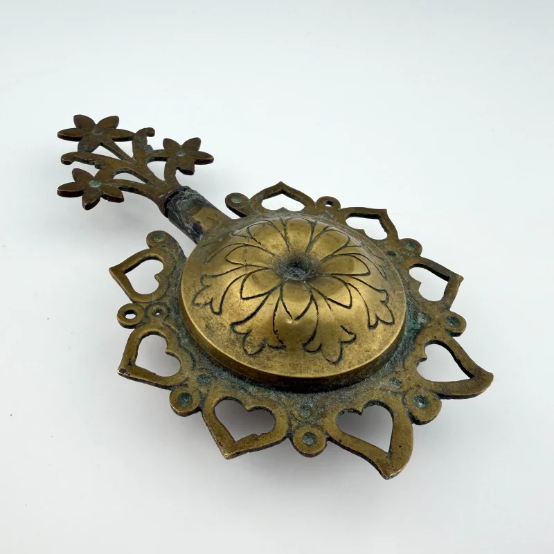 Antique Old Rare Islamic Brass Kohl Container Surma Dani - Eyeliner Pot