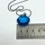 Swarovski Crystal Necklace Blue Scallop Clam Shell Pendant 17"