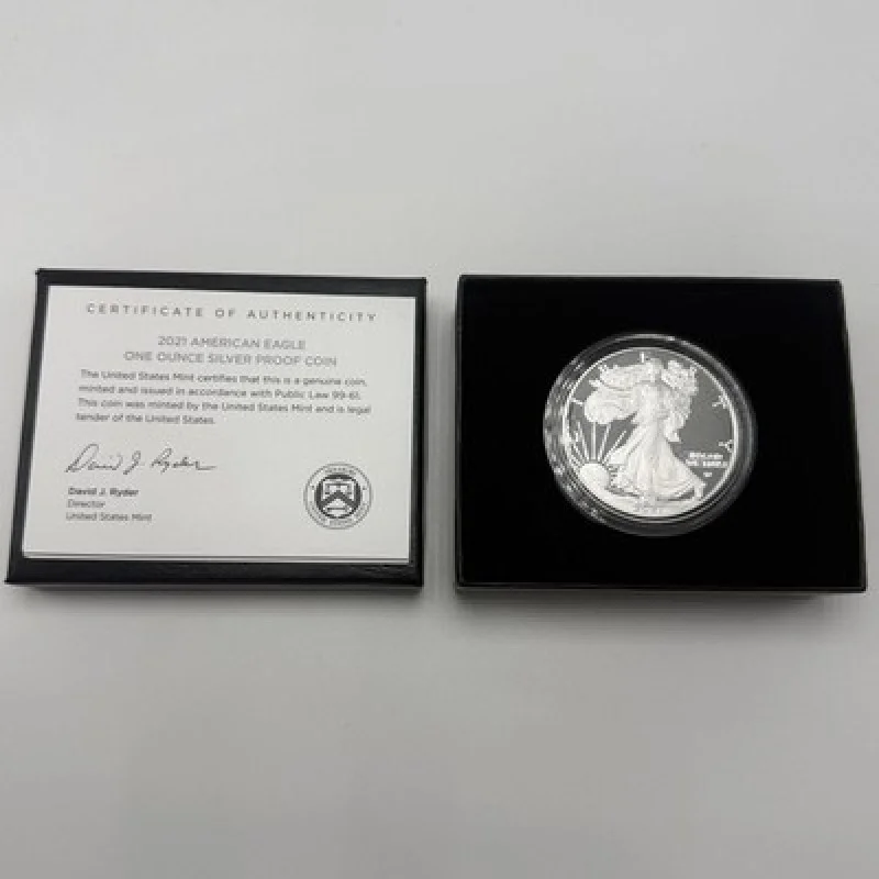 2021-W American Eagle 1 oz Silver Proof Coin Type 2 OGP Box COA US Mint