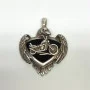 Vintage As Motorcycle Eagle “Live To Ride” Pendant 16.1 Grams
