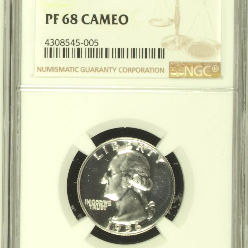 NGC 1956 George Washington 25c PF 68 CAMEO Mint Coin