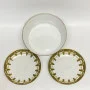 2 Porcelain teacup plates and a Porcelain drainer by Gardner Moscow
