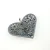 Vintage Silver Heart Pendant with Enamel Butterfly and Filigree