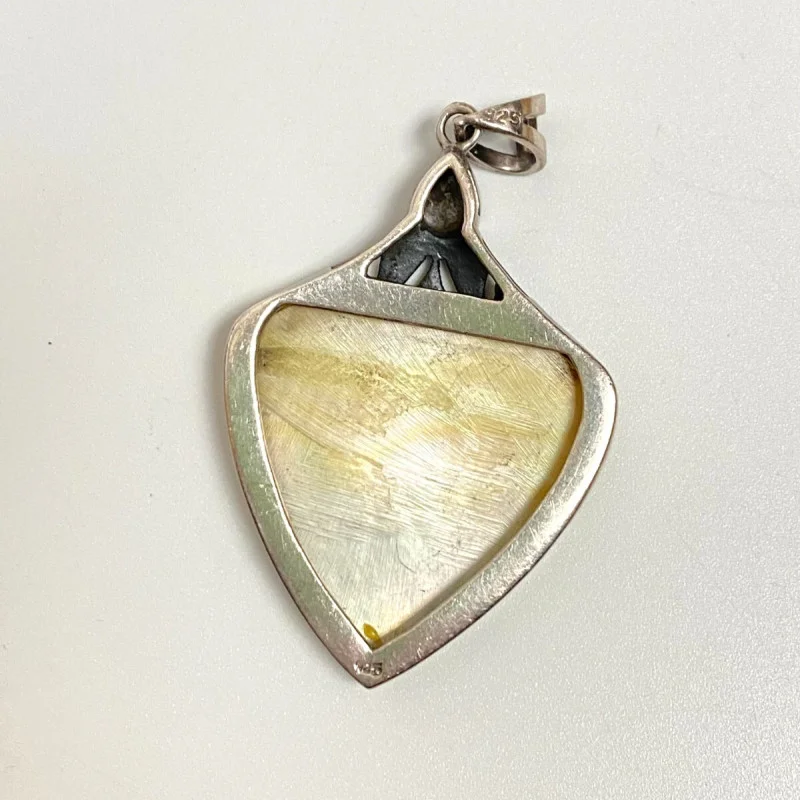 Sterling Silver Pendant Shell and Marcasite stones
