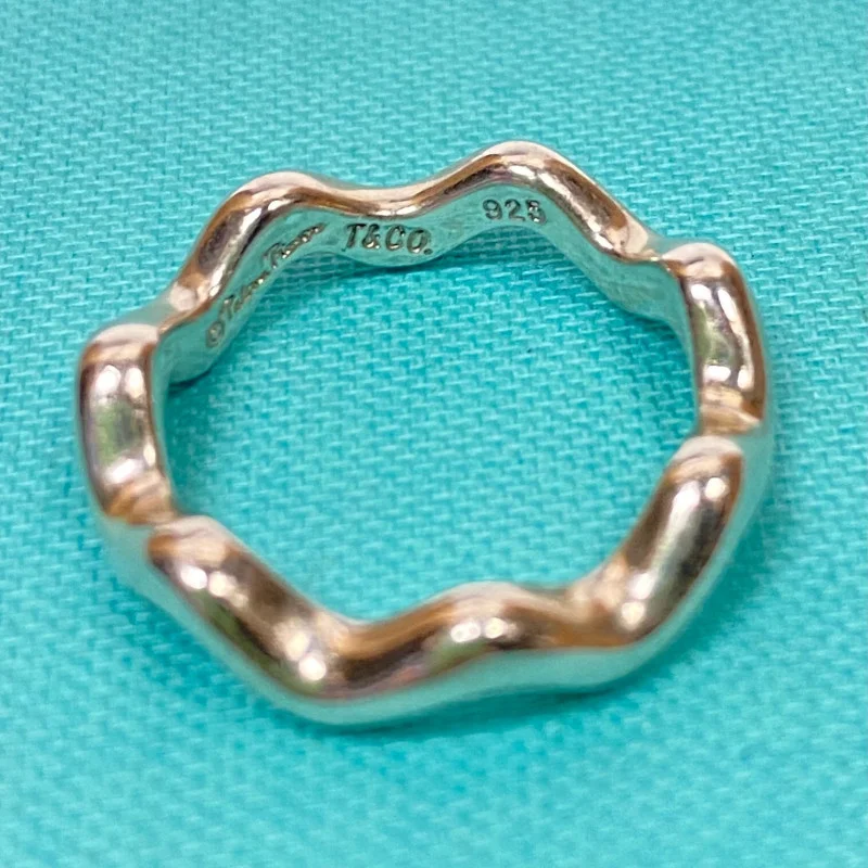 Tiffany & Co. Paloma Picasso Silver Zig Zag Band Ring Size 6.5