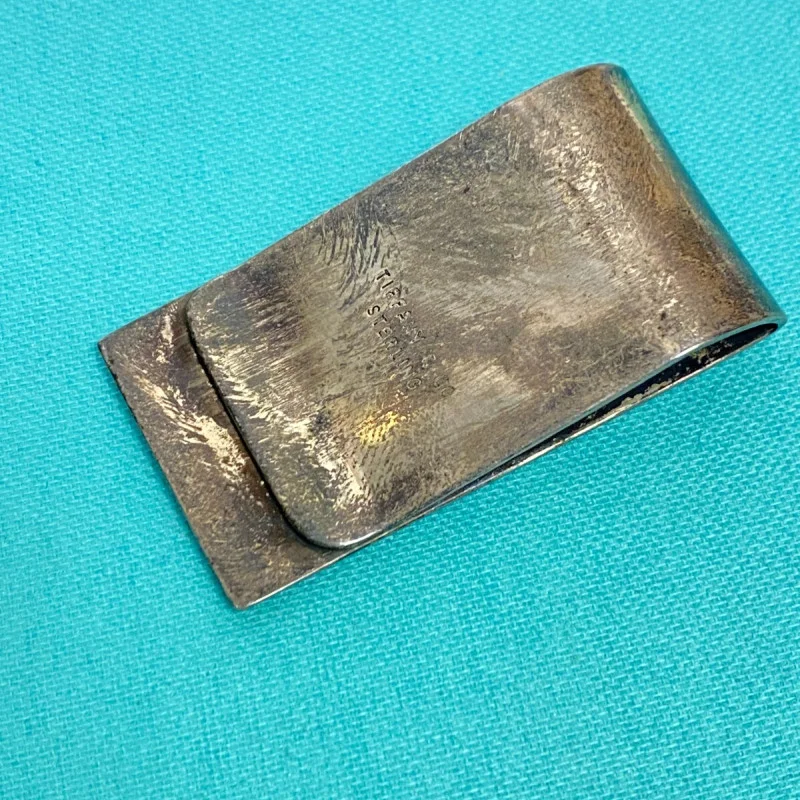 Tiffany & Co Silver Statue Liberty Torch Fire Money Clip Holder W/Pouch &am