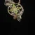 Vintage Lyric Sterling Silver Green Flower Necklace