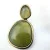 Vintage MONET Green Stone Gold Tone Earrings Dangle Drop