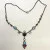NICKY BUTLER STERLING UNUSUAL FESTOON DRAPE MOONSTONE, GARNET 17 NECKLACE
