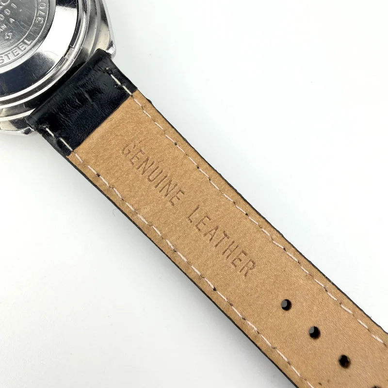 Vintage Seiko Electronic EL-370 Blue Dial Day-Date Stainless Steel Watch