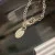 Vintage Lyric Sterling Silver Green Flower Necklace