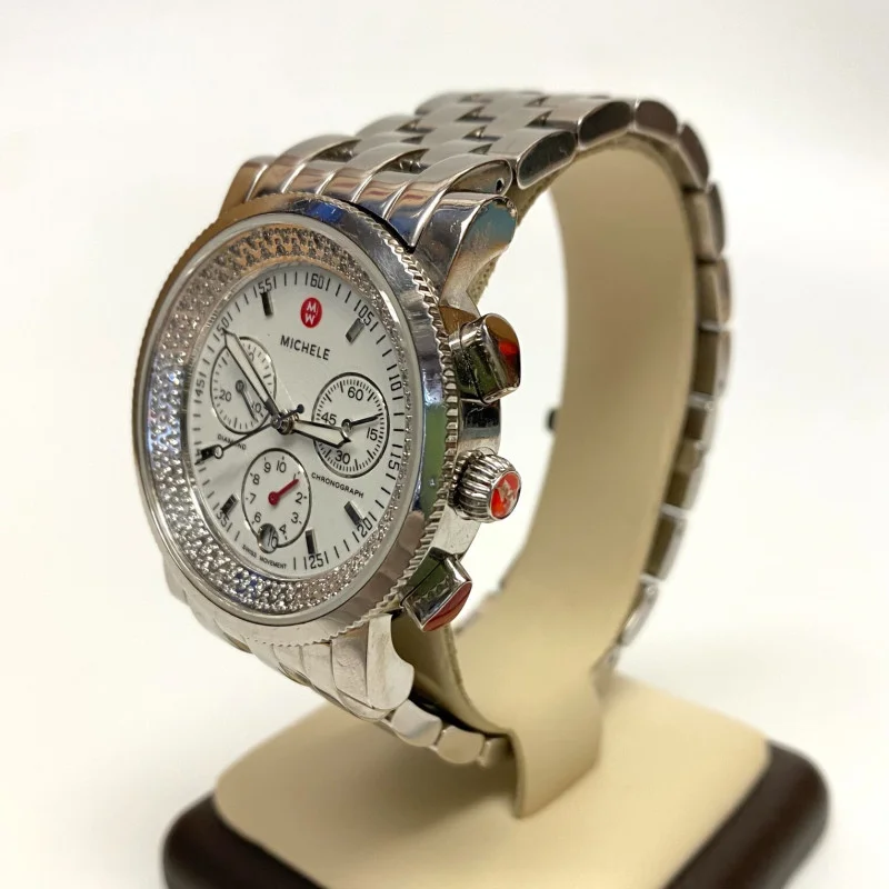 MICHELE MW01 Women's 96 Diamonds 0.46 CT TW Chronograph Watch