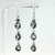 Sterling Silver Blue Topaz Triple Drop Dangle Earrings - 925