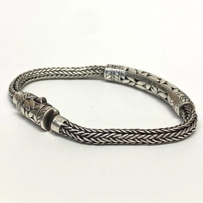 Annika Witt Bali Sterling Silver Bracelet ATI ID .925 Wheat Leaf Design 7.5&quo