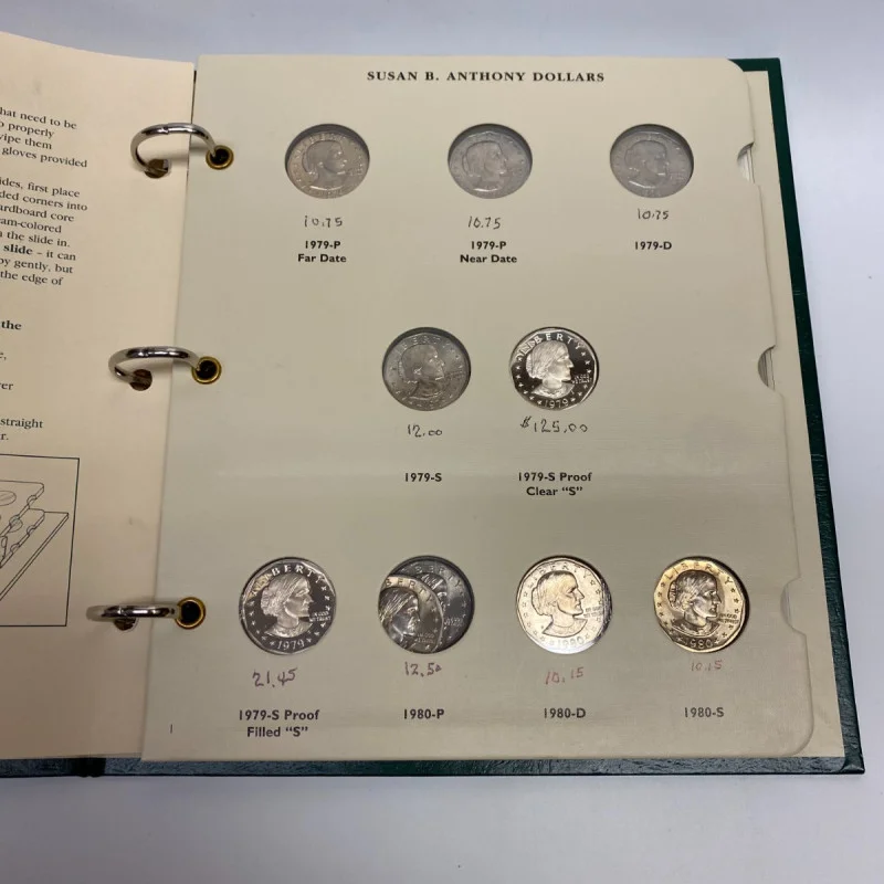 Susan B. Anthony Dollars Series 1979-1981, 1999, LCA12, 18 Coins