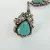 Antique Native American Blue Turquoise Cabs Bangle Slave Bracelet