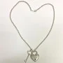 Rare Tiffany & Co Silver Heart Arc Padlock Charm and Key Necklace, 16 Inches