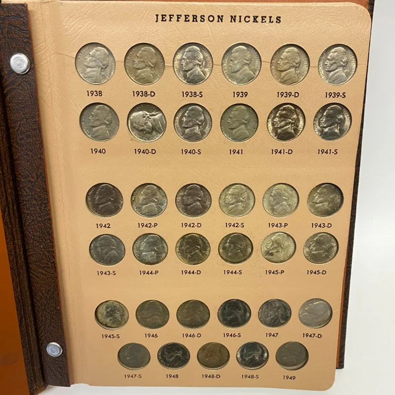 Dansco Album 7113 Jefferson Nickels 1938-1976 Coin Collectors, 94 coins