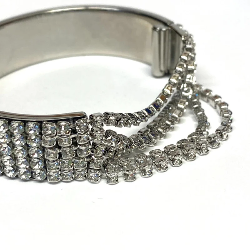 SWAROVSKI Ladies Fit White Stainless Steel Bangle