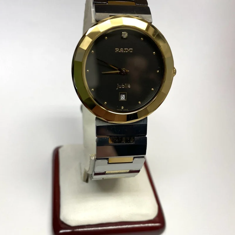 Rado Jubile Gold Plated Bezel Hi Tech Ceramic Scratch Proof Water Sealed Watch