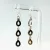 Sterling Silver Blue Topaz Triple Drop Dangle Earrings - 925