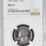 NGC 1967 SMS George Washington 25c MS 67 Mint Coin