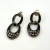 Vintage Sterling Silver Marcasite Interlocking Circle Dangle Earrings