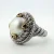 Judith Ripka Sterling Silver White Pearl & Orange Tourmaline Ring - Size 7.5