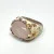 Beautiful David Sigal Sterling Silver 925 Rose Quartz Enamel Ring Size 7