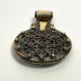 Bora 925 Silver With Emerald and Ruby Stones Pendant