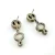 Vintage Janice Girardi Sterling Silver Dangle Earrings - Cat's Eye & Garnets