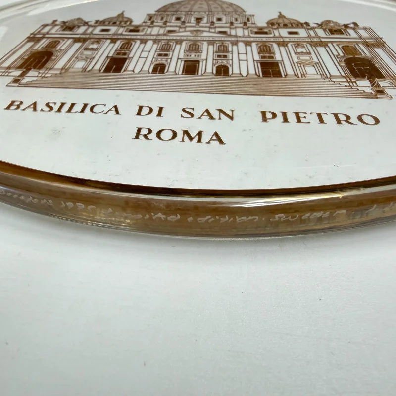 Vintage Orrefors Crystal Sweden Basilica di San Pietro Limited Edition Plate
