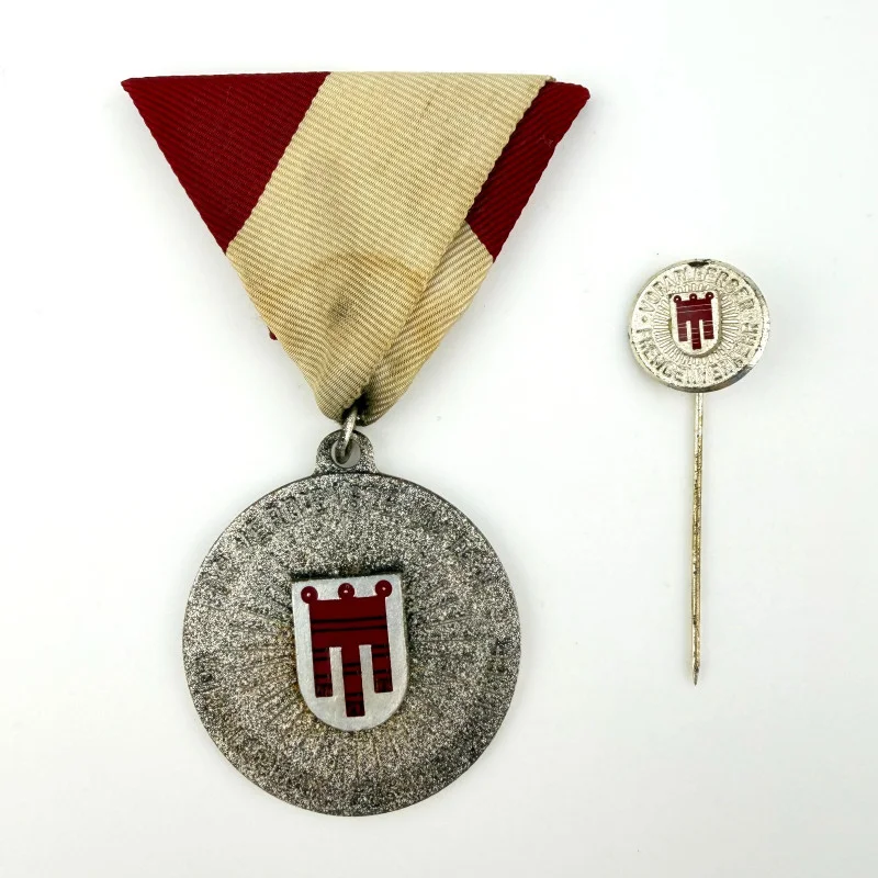 Rare Vintage Vorarlberg Tourism Merit Medal & Lapel Pin Set in Case - Austria