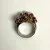 Vintage Designed Coral Stones & Diamond  Sterling Silver 925   Woman Ring Size 7