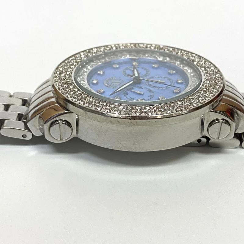 Techno Watch Blue Dial with 4ct Diamonds, 50 mm