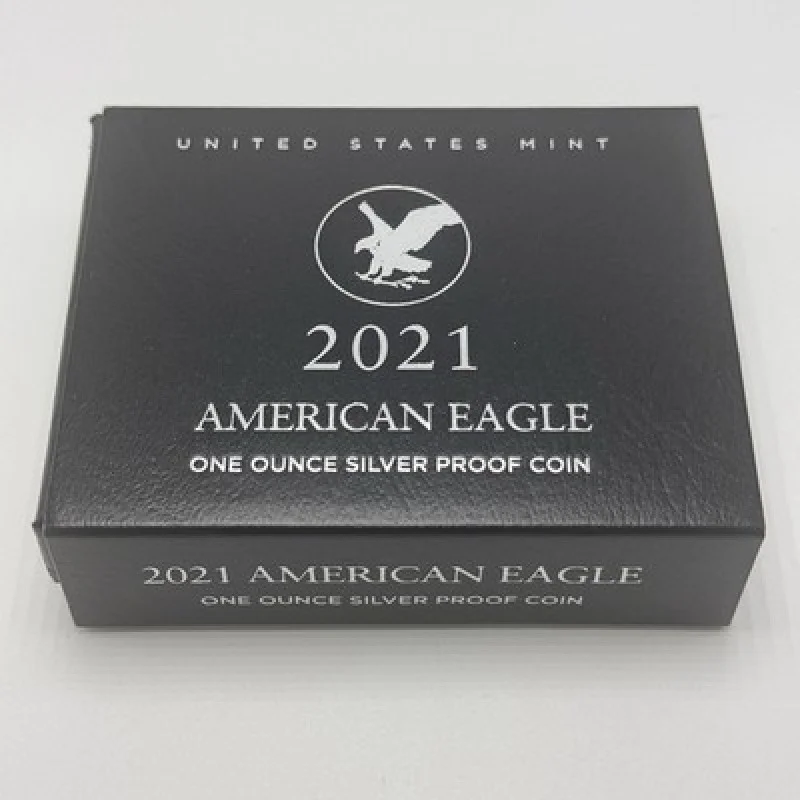 2021-W American Eagle 1 oz Silver Proof Coin Type 2 OGP Box COA US Mint