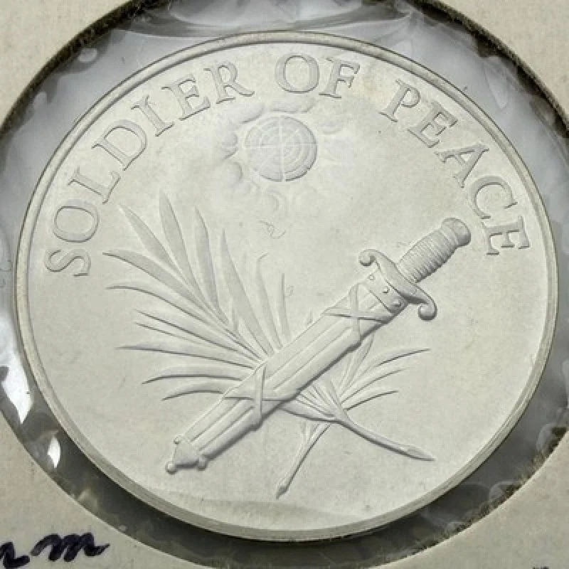 1961 Dag Hammarskjold Heraldic Art Sterling Silver Medal 33mm