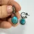 Vintage Navajo style Sterling Silver 925 Turquoise Stud Drop Earrings
