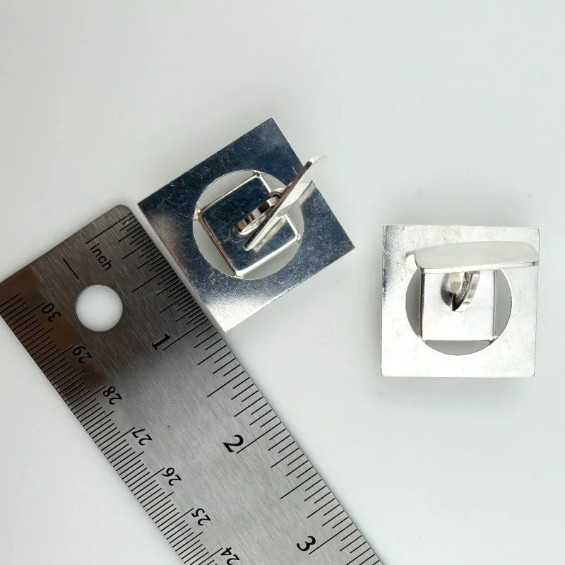 Square Vintage Sterling Silver Blue Labradorite Cufflinks 1950s - David Andersen