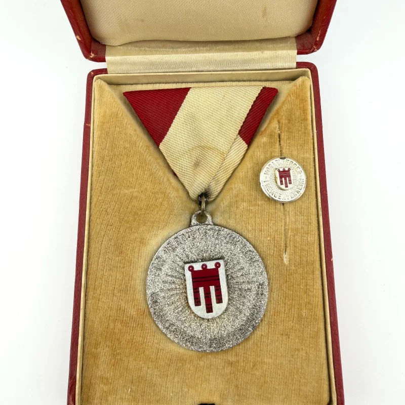 Rare Vintage Vorarlberg Tourism Merit Medal & Lapel Pin Set in Case - Austria