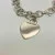 Tiffany & Co Sterling Silver Blank Heart Link Bracelet Retired