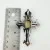 Vintage Sterling Silver Cross Pendant with Citrine and Iolite - 925