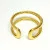 Yellow Gold Plated Double Band Cubic Zirconia .925 Silver Ring Sizes 8