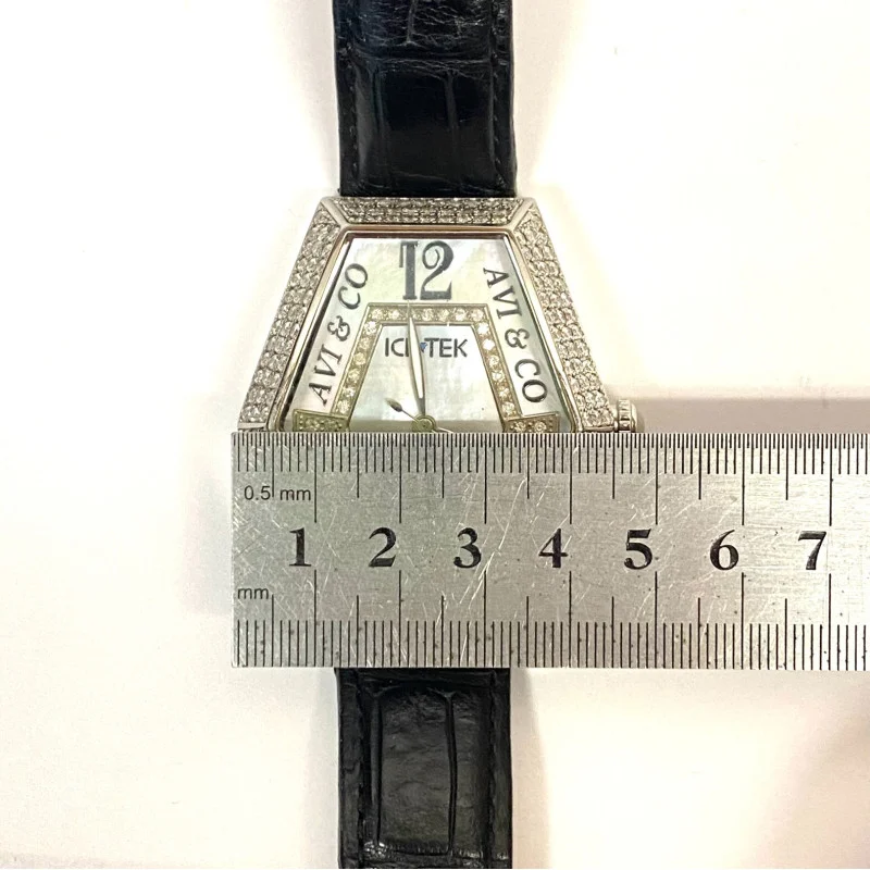 Ice Tek 9.5 ct Diamond AVI & CO Swiss Made Automatic White Face Watch
