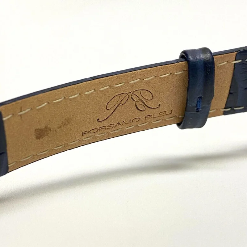 Porsamo Bleu Dahlia Leather Strap Watch, 34 mm