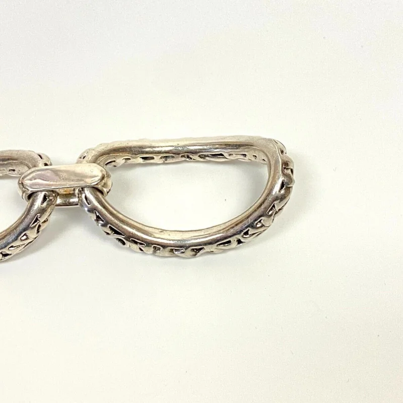Charles Krypell 14K/925 White Gold + Colored Diamond 3.40 ct Link Bracelet