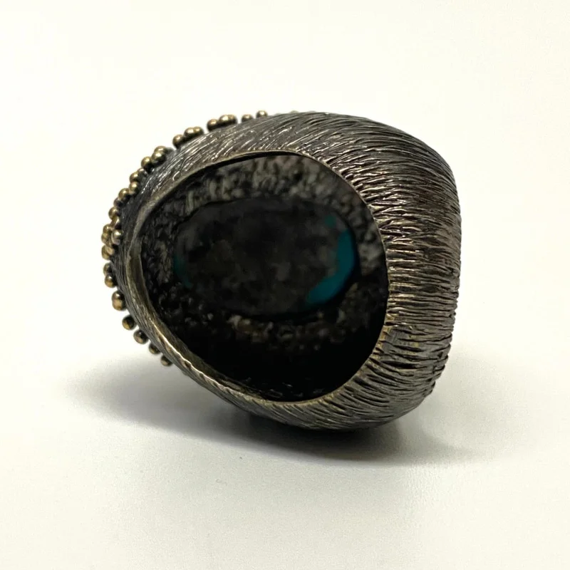 Bora Sterling Silver Ring With Turquoise Size 8