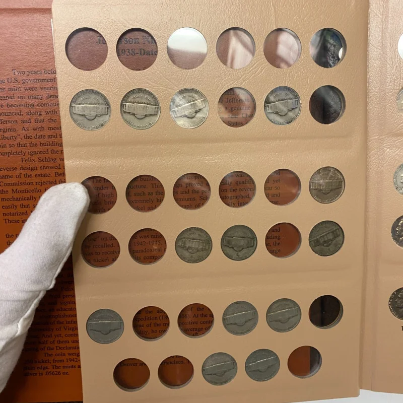 Jefferson Nickels Dansco Album with Proofs #8113 - 1938 to 2005 - No Coins