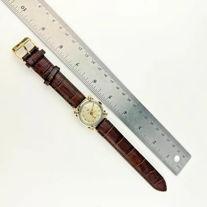 Vintage Benrus 10K Gold Plate Calendar Watch Day Date Mechanical Working