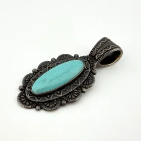 Turquoise Sterling Silver Pendant Southwestern Native American Carolyn Pollack